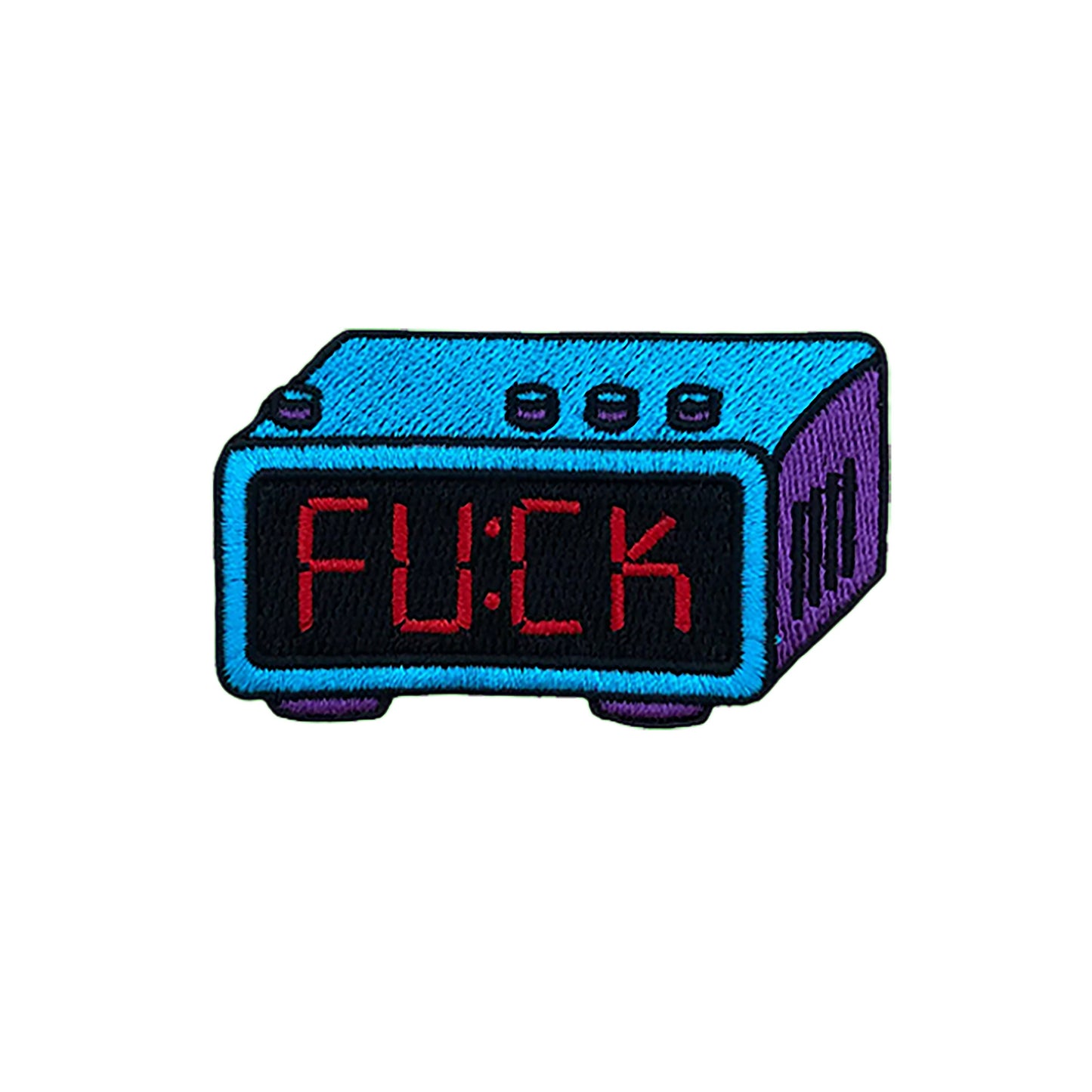 Iron on overslept again alarm clock Patch, Funny Patch, Embroidered Patch, Patch for Jackets, Badge ,Meme Applique, cool