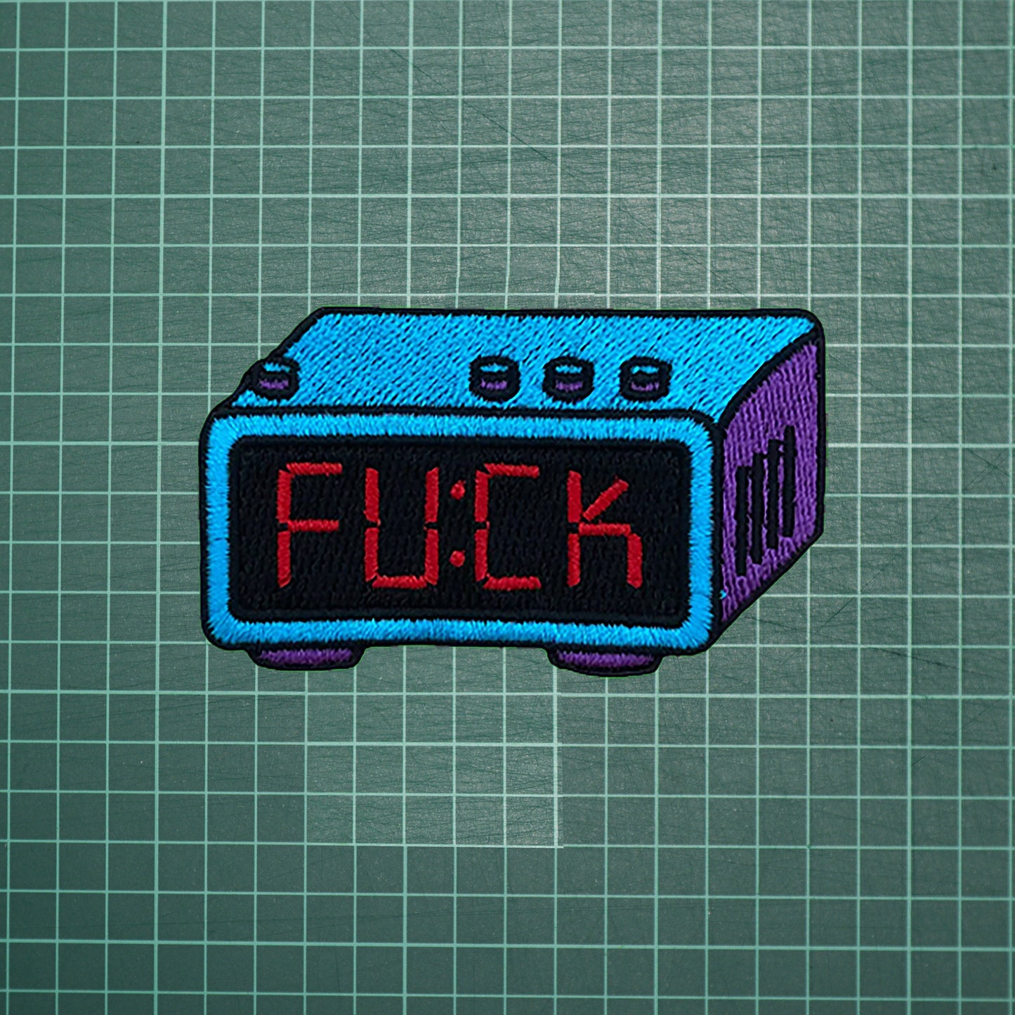 Iron on overslept again alarm clock Patch, Funny Patch, Embroidered Patch, Patch for Jackets, Badge ,Meme Applique, cool