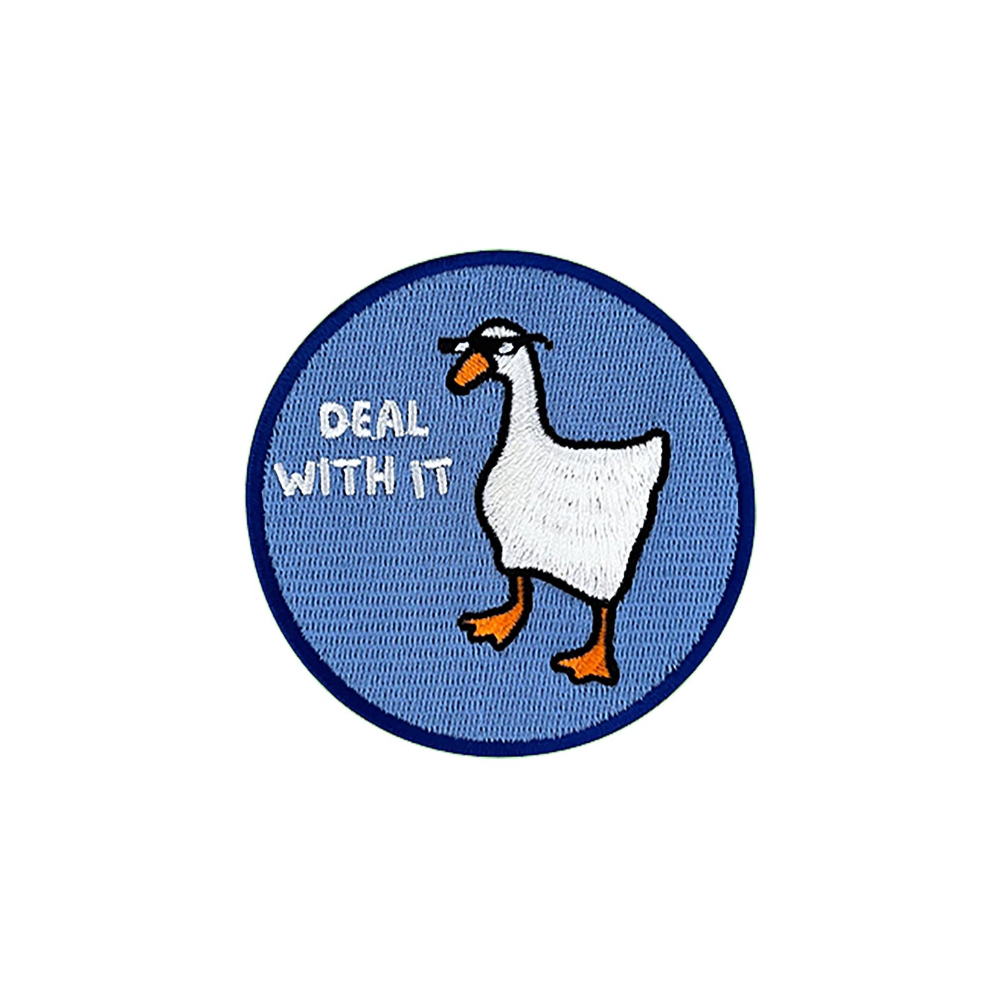 Iron on  Goose with Glasses Patch, Funny Patch, Embroidered Patch, Patch for Jackets, Badge ,Meme Applique, cool goose