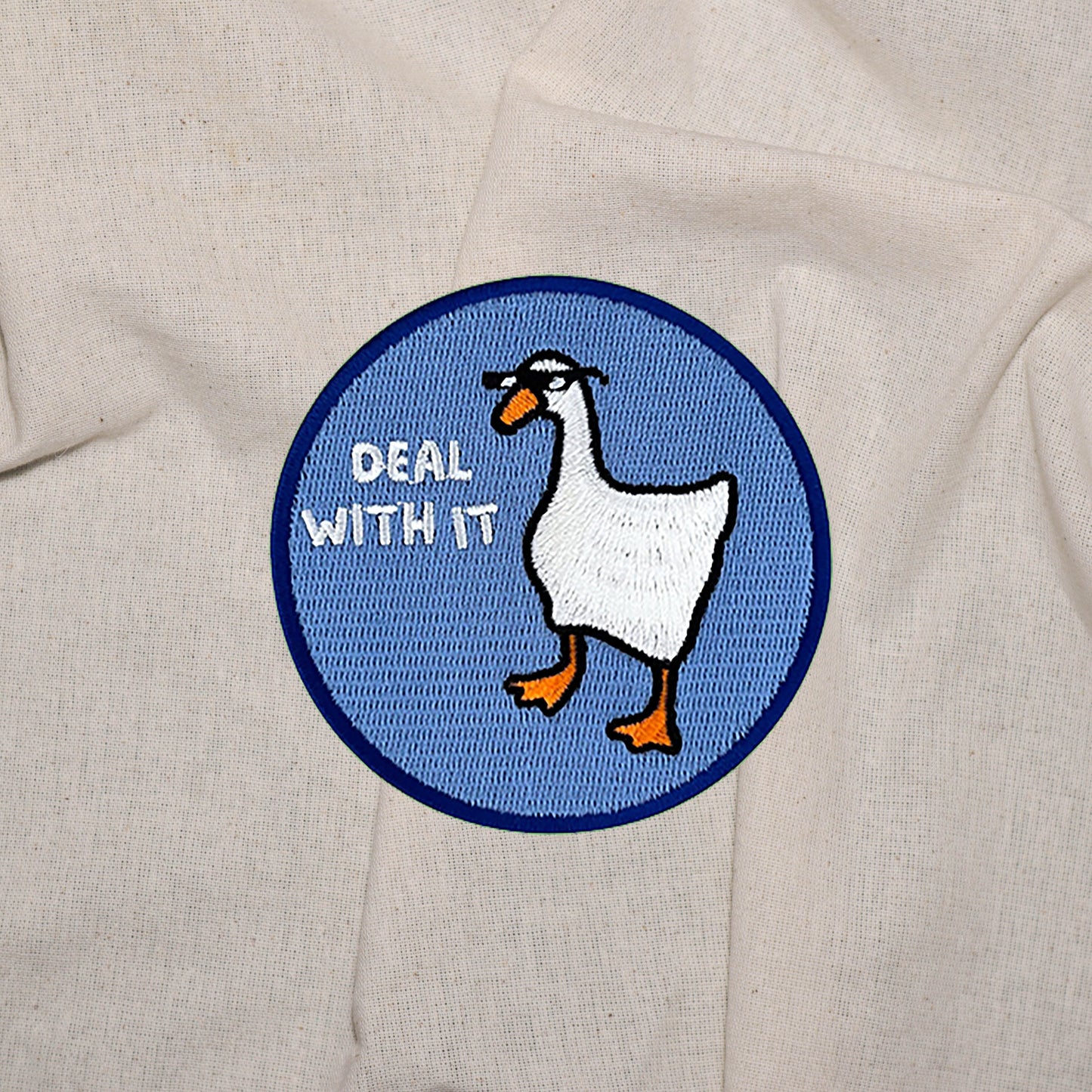 Iron on  Goose with Glasses Patch, Funny Patch, Embroidered Patch, Patch for Jackets, Badge ,Meme Applique, cool goose