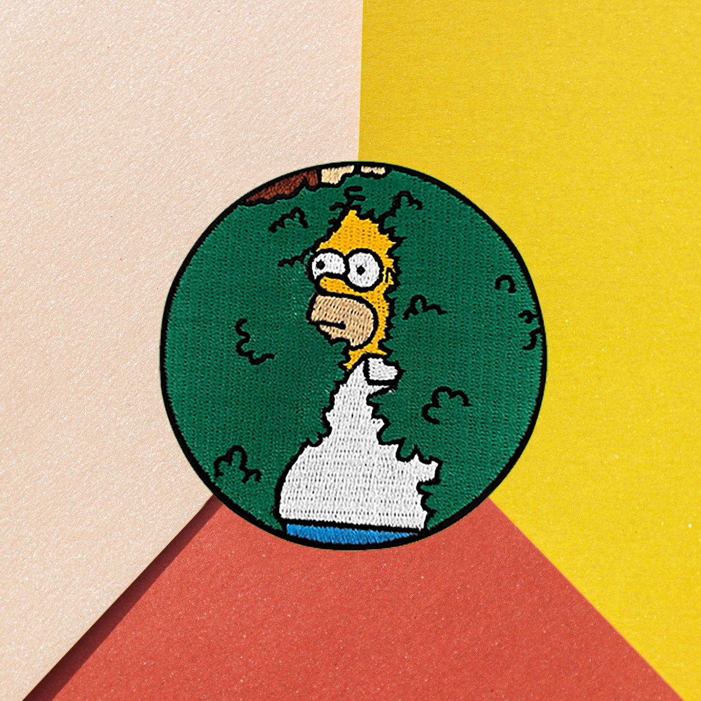 Iron on Homer Simp disappears into the bush Patch, Funny Patch, Embroidered Patch, Patch for Jackets, Badge ,Meme Applique, cool