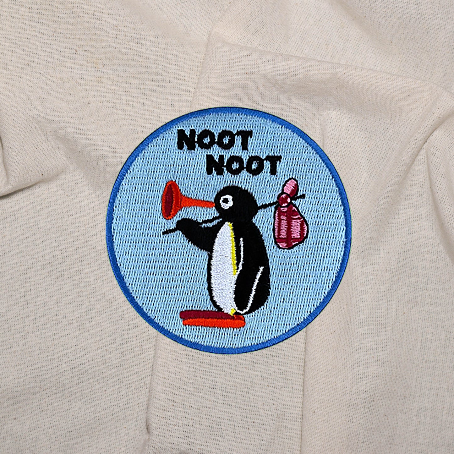 Iron on cute Pingu Noot Noot  Patch, Funny Patch, Embroidered Patch, Patch for Jackets, Badge ,Meme Applique, cool