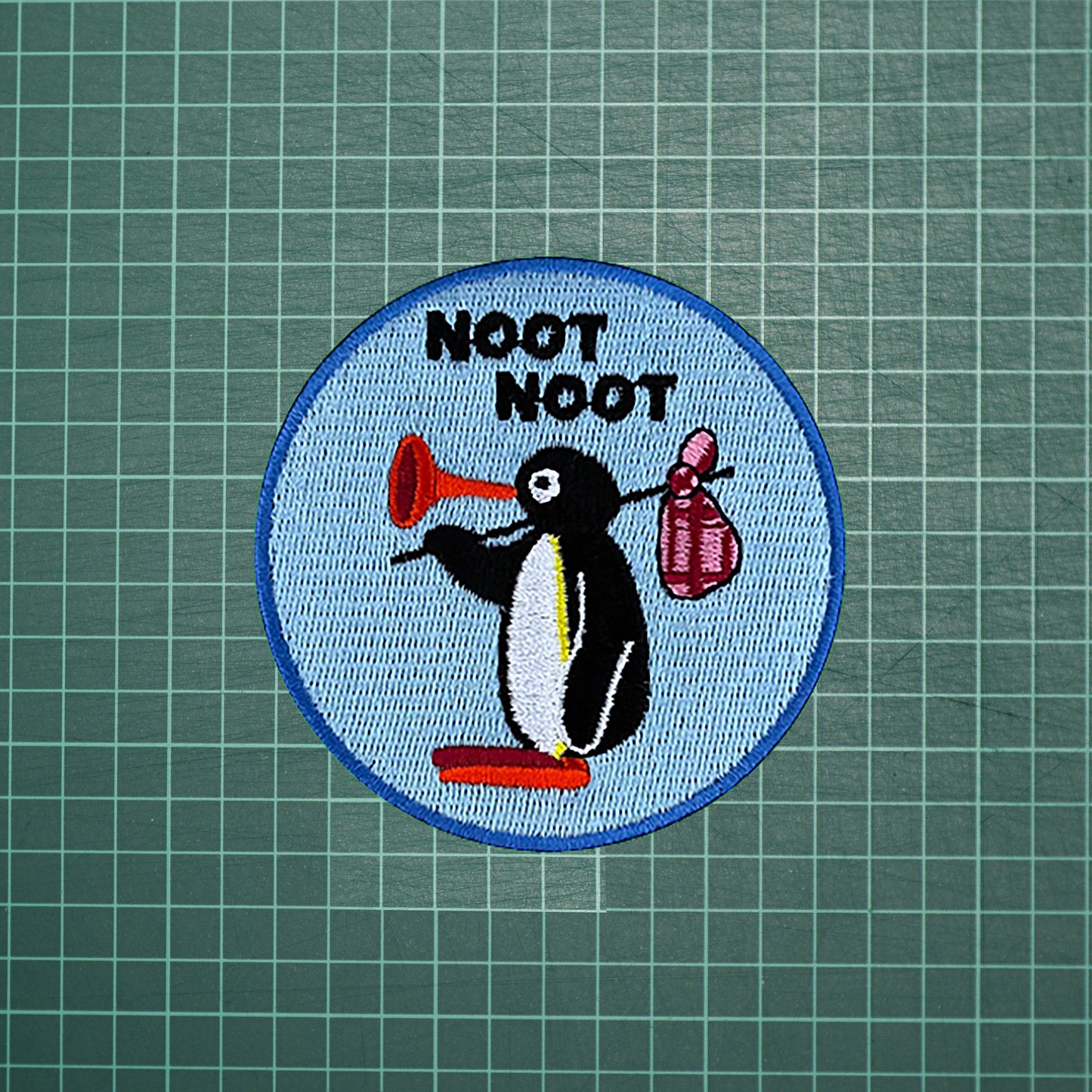 Iron on cute Pingu Noot Noot  Patch, Funny Patch, Embroidered Patch, Patch for Jackets, Badge ,Meme Applique, cool