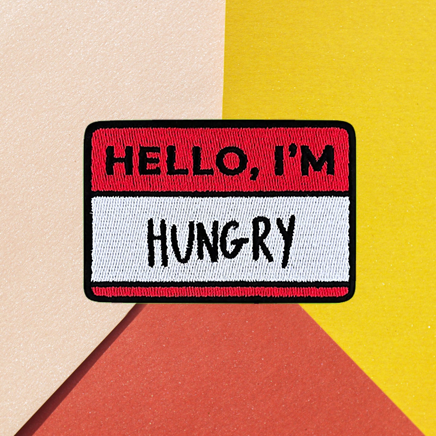 Iron on  Hello I'm Hungry Patch, Funny Patch, Embroidered Patch, Patch for Jackets, Badge ,Meme Applique, cool